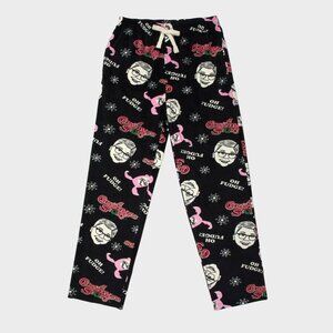 A Christmas Story Men's Fleece Pajama Pants, Black, Size M, NWT